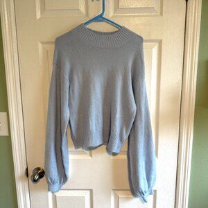 Wild Fable Blue Long Sleeve Crop Sweater Size XL